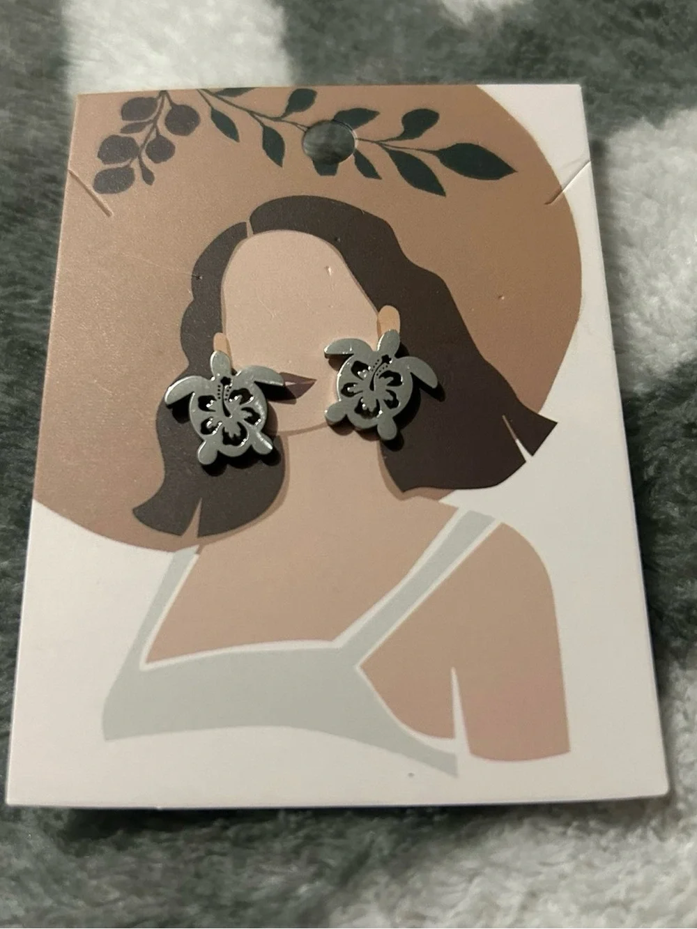 Silver Floral Cutout Stud Earrings - Women Jewelry